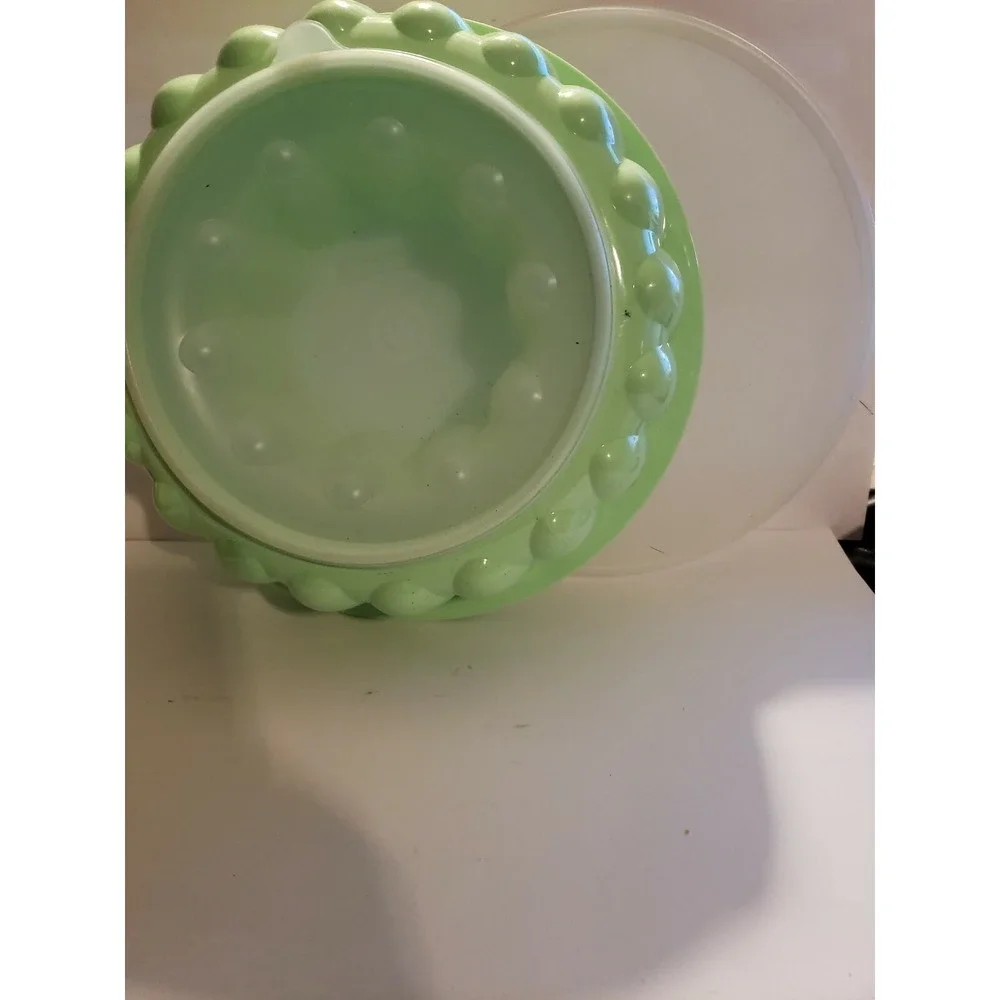 Vintage Tupperware mint‎ green 3 piece gelatin Jello Ice Ring Mold 9 x 4
